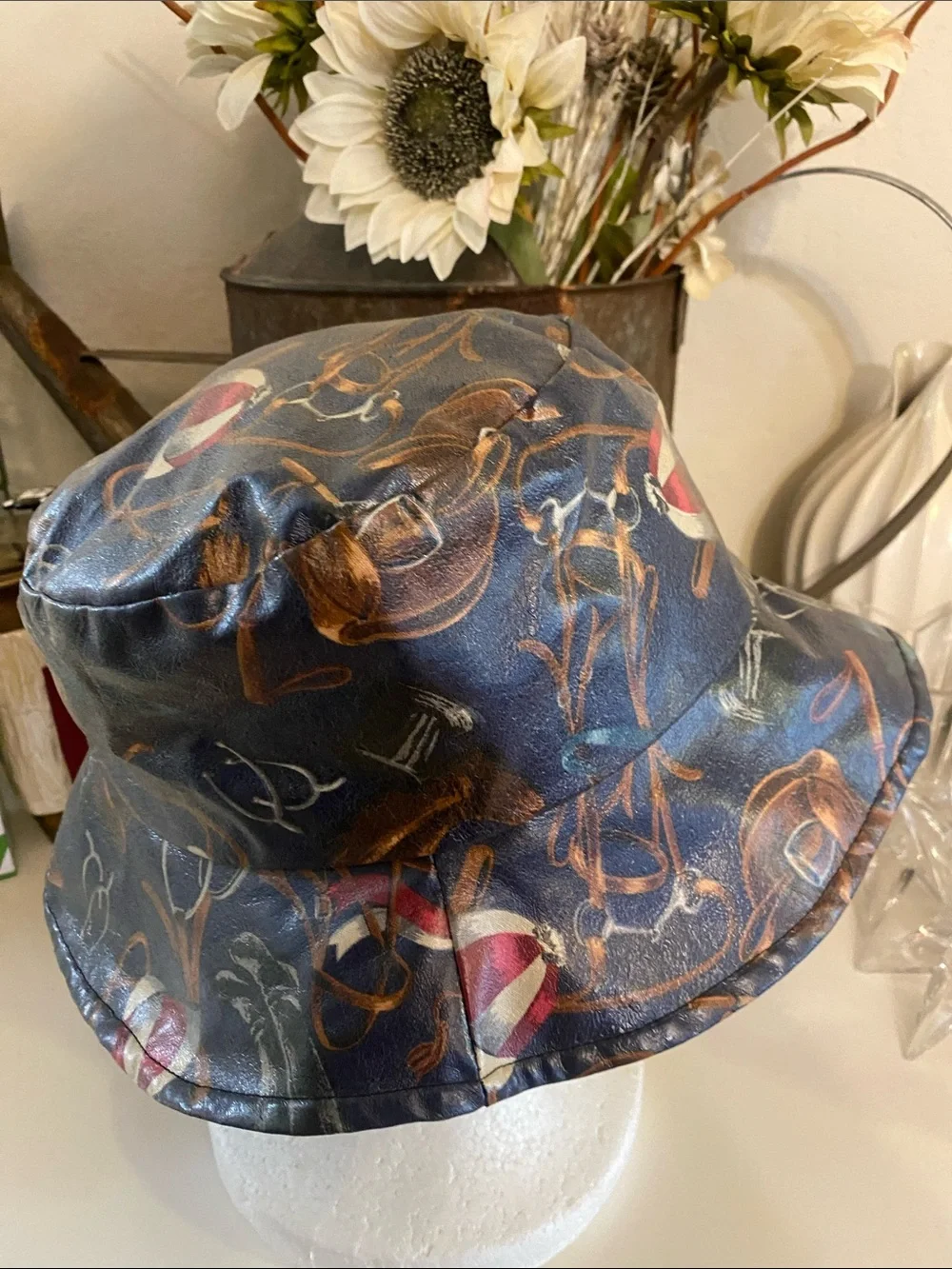 BNWNT Belfast Multi-Color Patterned Shiny Bucket Hat - Women Accessories